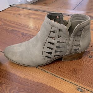 Tan suede booties size 9